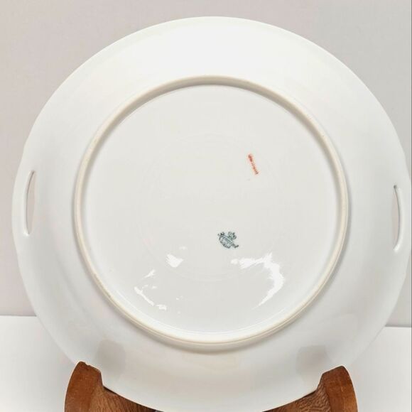 Peacock Handled Plate Koenigszelt Silesia Vintage Germany - Picture 5 of 8